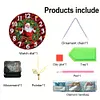 (US Local) DIY Xmas Diamond Painting Ornament with Clock Function Creative Craft