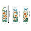 (US Local)3Pcs Special Shape Daisy Butterfly 5D DIY Diamond Painting Bookmark with Pendant Craft Kit