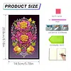 (US Local)50-Page A5 Flower Diamond Painting Notebook for Adult Holiday Birthday Gift