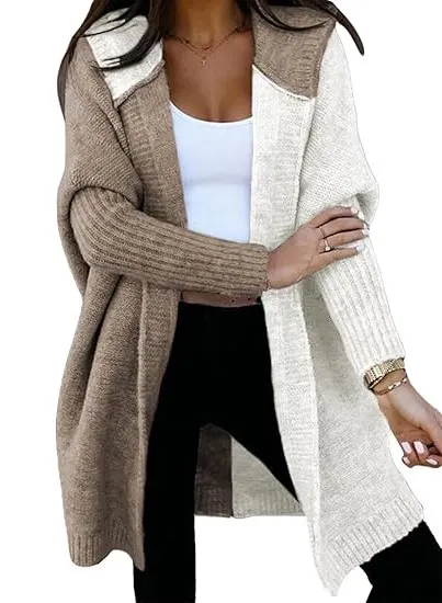 Athvotar Athvotar Hooded Knitted Cardigan Women's Long Sweater Women's Coat In The Autumn And Winter Of 2025