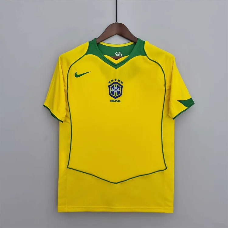 Brazil 2004 Retro Home Soccer Jersey