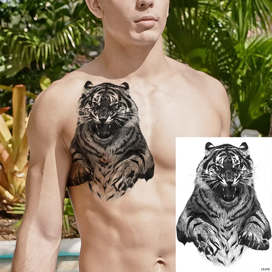 Sdrawing Large Anchor Back Octopus Pirate Skeleton Halloween Temporary Tattoos For Men Adult Compass Wings Fake Tattoo Stickers