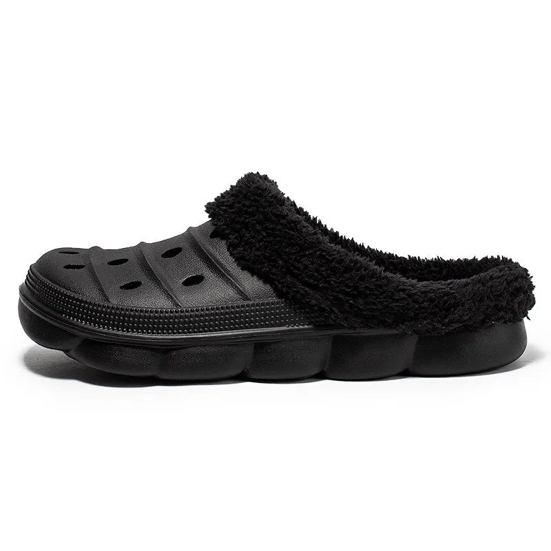 Men Women Winter Slippers Men Indoor Warm Fur Plush Slippers House Bedroom Flat Shoes Anti-skid Home Couple Slippers Casual Shoe