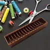 Wooden Bobbin Set with Animal Shapes for DIY Sewing Storage Tool (Cat)