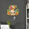 Wooden Special Shape Parrot 2 Hooks Diamond Painting Hook Rail for Wall Cabinet