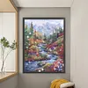 Mountain Stream-9CT Stamped Cross Stitch Bead Embroidery 51*69cm