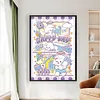 >SALE<Full Embroidery Cotton Thread 11CT Print Cute Sheep Cross Stitch 50x70cm