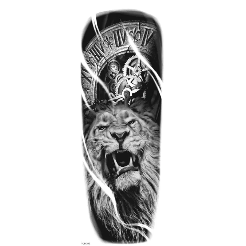 Fake Tattoo Dragon For Men Waterproof Sleeves Angel Tiger Snake Animal Stickers Waterproof Temporary Tattoos Skeleton Hand