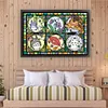 (Big Size)Window Style Totoro and Friends - 11CT Stamped Cross Stitch - 60*40cm