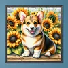 Corgi-Peinture diamant foret rond-40*40cm