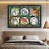 (Big Size)Window Style Totoro and Friends - 11CT Stamped Cross Stitch - 60*40cm