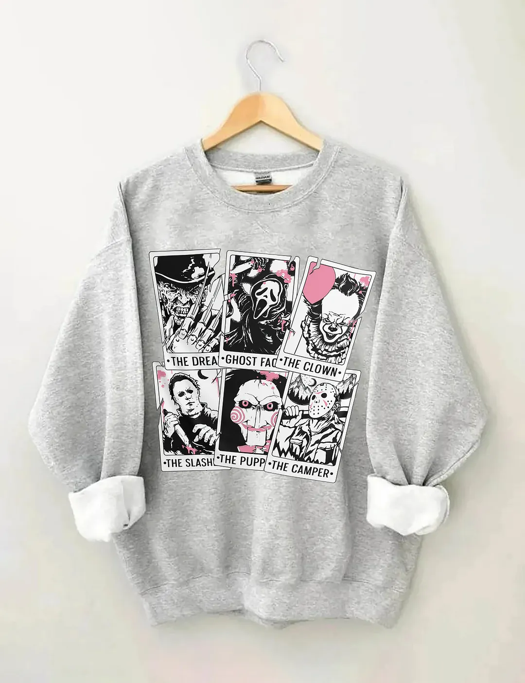 Horror Characters Tarot Card Sweatshirt