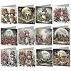 12pcs DIY Christmas Snowman Diamond Painting Greeting Card