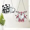 2pcs/set DIY Panda Owl Hanging Mirror Diamond Art Wall Door Decoration Kit