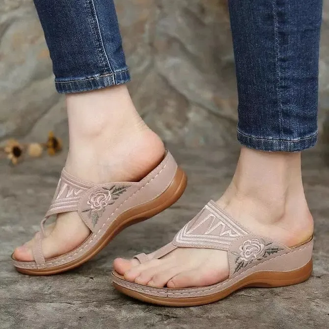 New summer large size women's shoes retro thick heel womens sandals wedges shoes for women sandalias mujer platform Designer