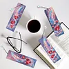 (US Local)8Pcs DIY Peacock Diamond Painting Art Bookmarks with Crystal Pendants for Gift