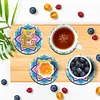 2Pcs/set Diamond Painting Letter Coaster Cup Cushion Home Decor