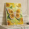DIY Pearl Painting Sunflower Butterfly for Home Wall Decor with Frame(30x40cm)