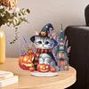 >SALE<Acrylic Halloween Cat Diamond Painting Desktop Decorations for Home Office Decor