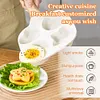 4-Cup Divided Omelet Pans Anti-Scald Medical Stone Frying Pan Thickened Skillet