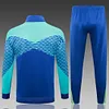 2024 Brazil Long Zip Jacket Blue Football Jersey 1:1 Thailand Quality