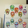 12PCS Diamond Painting Magnets Refrigerator for Adults Kids Fridge Car Kit(Skull)