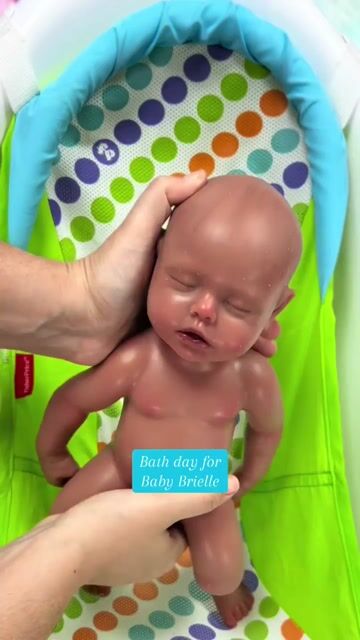 [Ships Within 24 Hours]Babeside Lucy 12"/16'' Realistic Silicone Sleeping Baby African American Little Infant Girl Physical and Mental Accompaniment