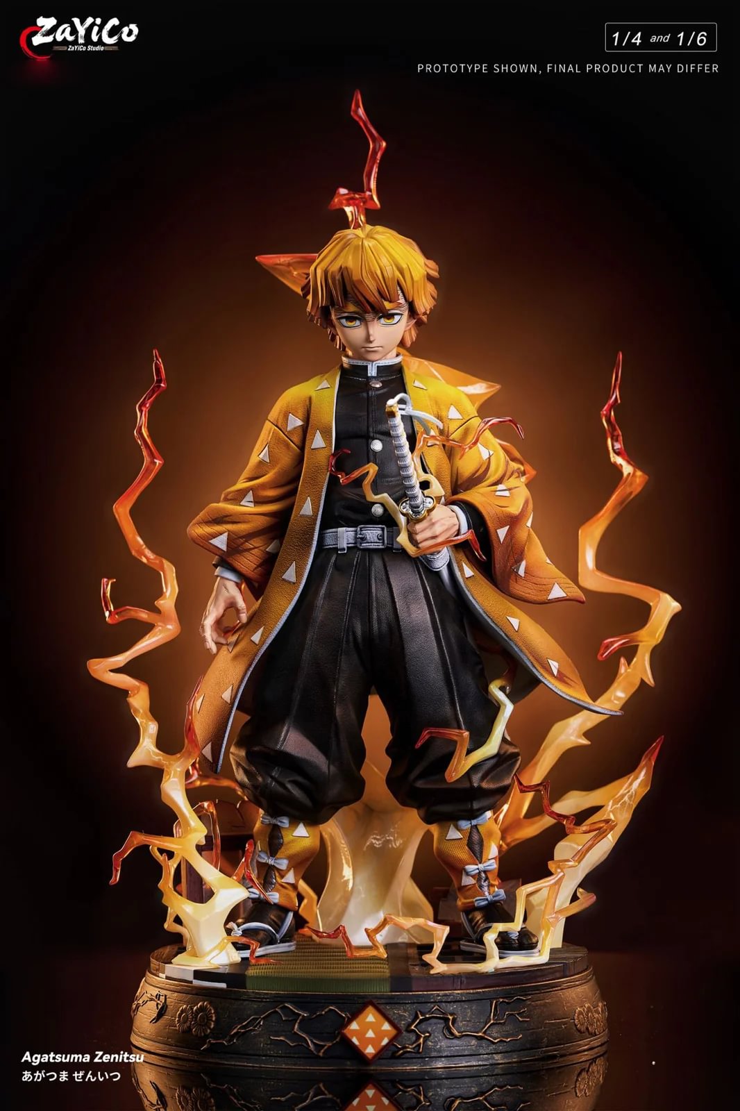 1/6 & 1/4 Scale Zenitsu Agatsuma with LED - Demon Slayer: Kimetsu
