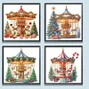 (US Local)4Pack Carousel-Special Shaped Diamond Painting Kit(30x30cm)