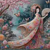 (Multi-Style) Kimono Girl-11CT Stamped Cross Stitch 50*50cm