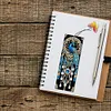 (US Local)3Pcs Special Shape Peacock Diamond Painting Art Bookmark with Pendant for Books