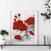 11CT Counted/Stamped Red Poppy-Cross Stitch-40*50cm