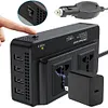 200W Car Power Inverter 12V to 220V Car Voltage Converter 4 USB Ports Adapter