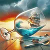 Blackjack Sailing-11CT Stamped Cross Stitch 40*40cm/15.75*15.75in