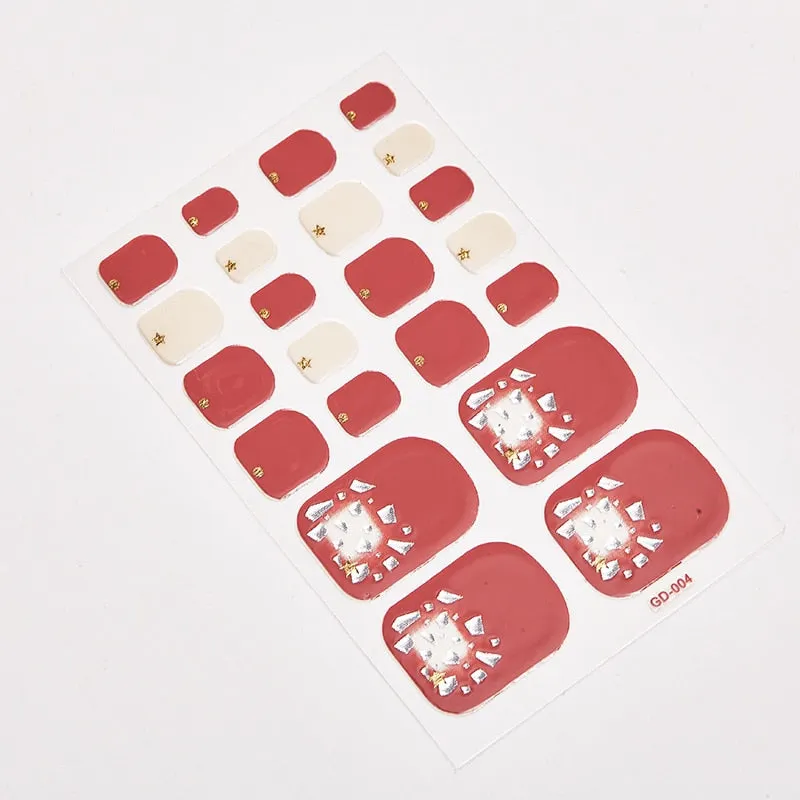 22 Tips/Sheet Shiny Nail Decoration Nail Adhesive Nail Accesoires Nail Art Decoration Nailart Sticker Adesivos Nail Tape