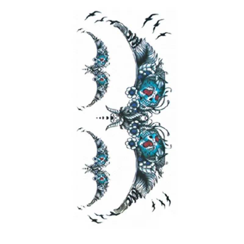 New Temporary Tatoo for Women Sexy Chest Waist Stickers Clavicle Big FakeTattoo Art Deco Beauty Scar Waterproof Tattoo Stickers