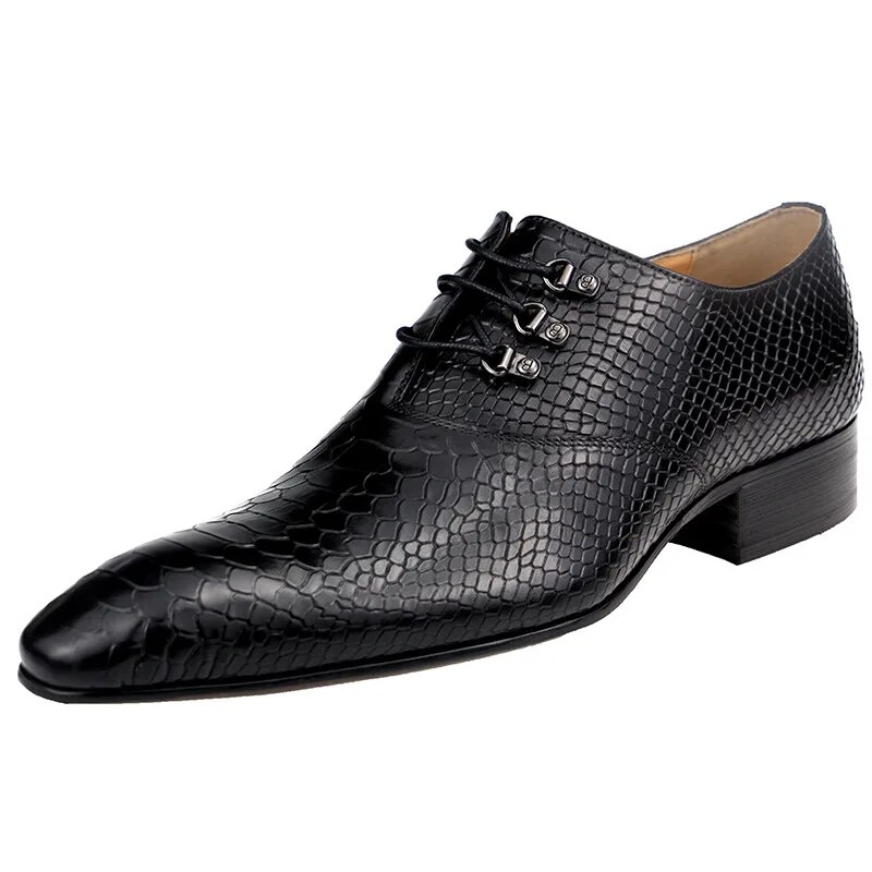 VCSHOES Wedding Brock Shoes For Men Genuine Leather Sapato Dress Shoes Office Mens Printing Oxfords Shoes Adult
