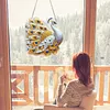Diamond Painting Acrylic Double-side White Peacock Pendant Hanging Gem