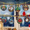8 PCS Acrylic Single-Sided DIY Diamond Painting Hanging Pendant (Santa Cardinal)