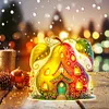 (US Local)Double Sided Special Shape Pear House Diamond Painting LED Light Ornaments