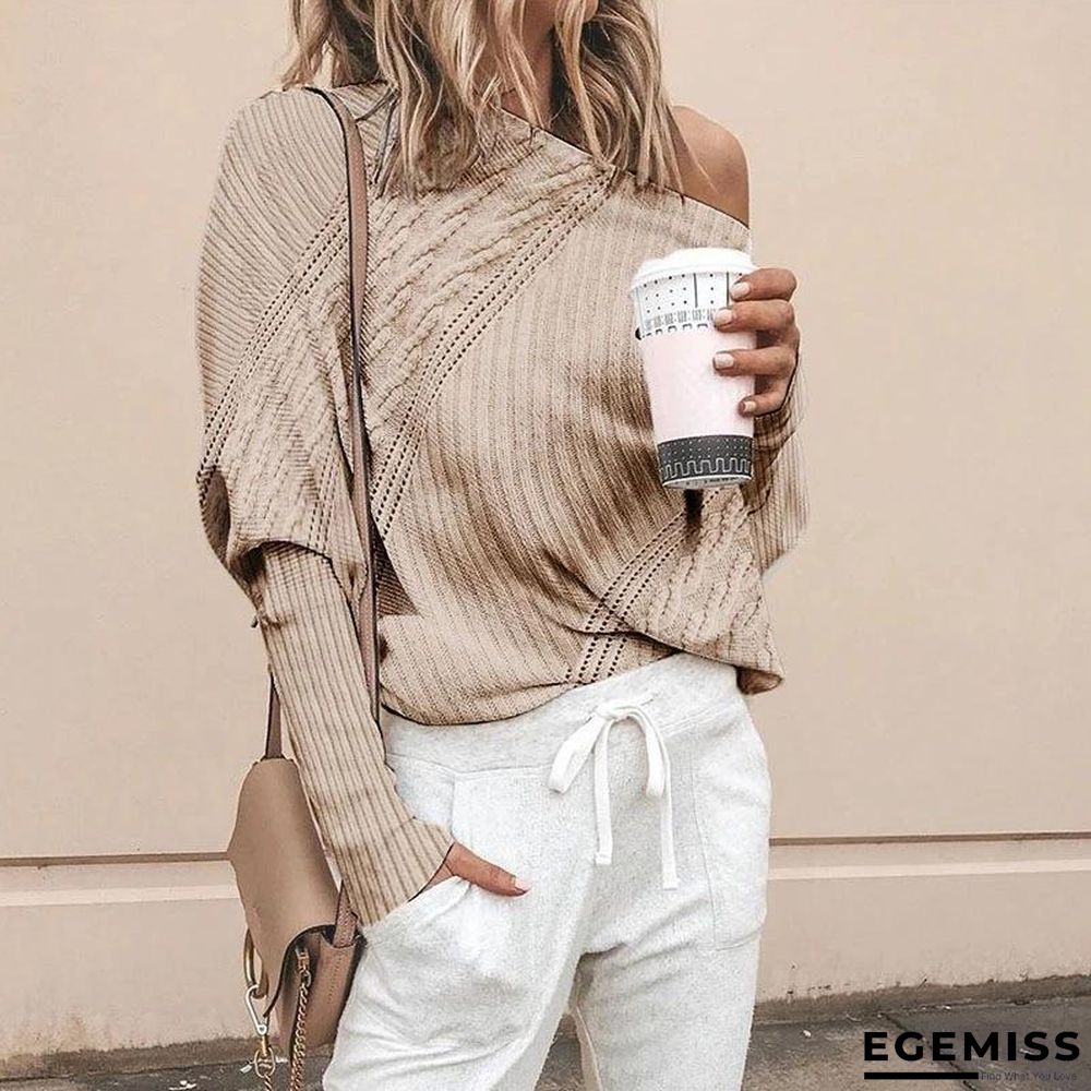 Herringbone Collar Twist Knit Top | EGEMISS