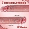 ❤️Dildo z przyssawką Power Thrust &ndash; realistyczny silikonowy dildo z 7 siłami nacisku i 10 funkcjami wibracji i ciepła do stymulacji punktu G i odbytu i pochwy