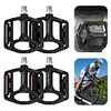 Double DU Bicycle Pedal Waterproof Alloy Pedal Anti-Slip Widened Nail Pedal