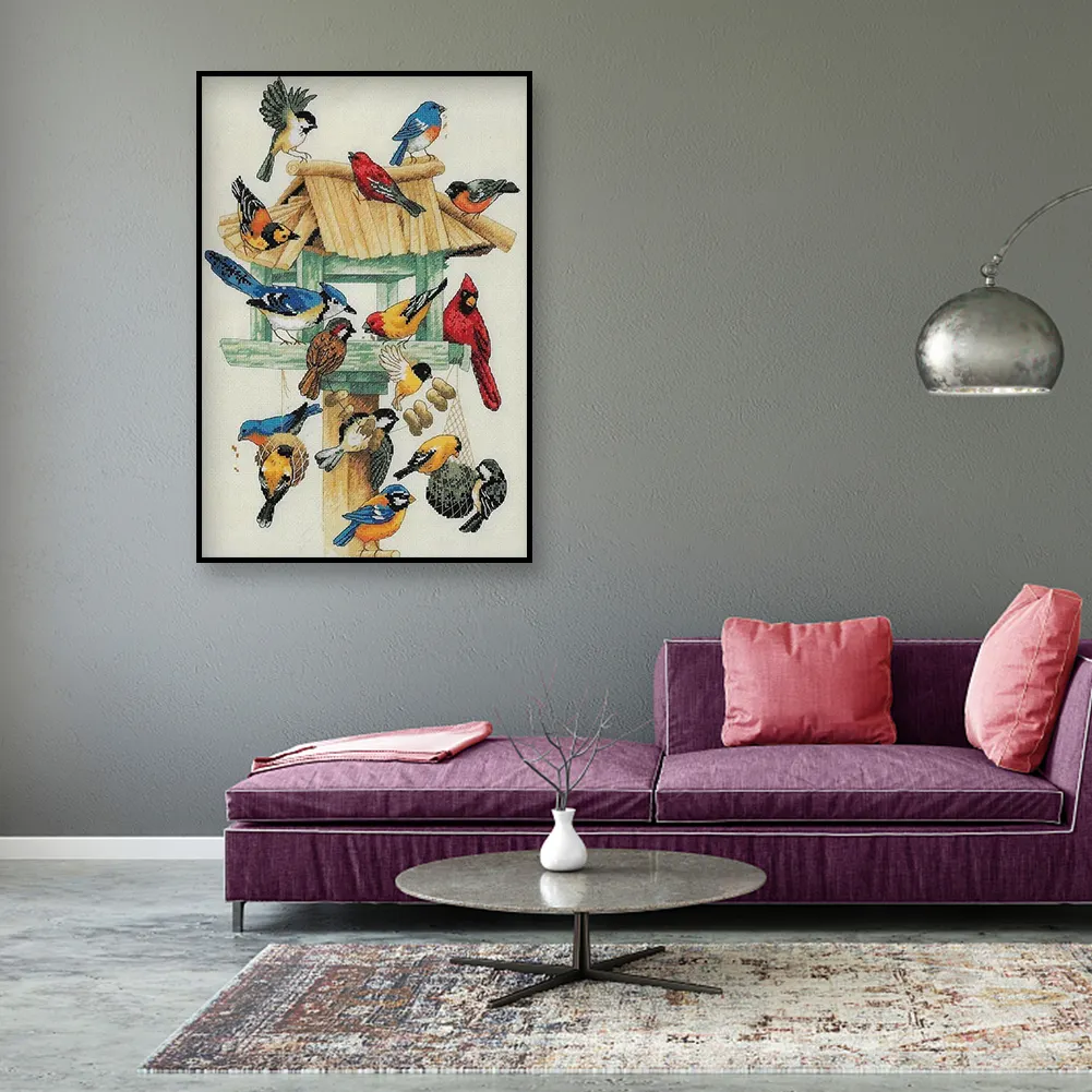11ct 3-Strand Stampted Cross Stitch - Bird(30*40cm)