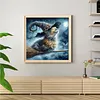 Broomstick Cat-11CT/14CT Stamped Cross Stitch 40*40cm