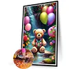 >SALE<5D DIY Full Round Drill Partial AB Diamond Painting Bear Kit 45x65cm