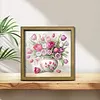 Diamond Painting Wooden Double-Sided Vase Tulips Ornaments Kit with Photo Frame Desktop