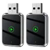 2 in 1 Wireless CarPlay Android Auto Adapter Plug & Play for Factory Wired Cars