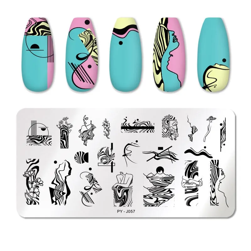 PICT YOU Animal Patterns Nail Stamping Plates Stainless Steel Nail Art Image Plate Stamp Template Stencil Tools PY-F011-Nail Inspo