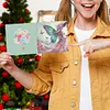 (US Local)6Pcs Fairy Girl DIY Diamond Painting Greeting Card for Holiday Party Favors